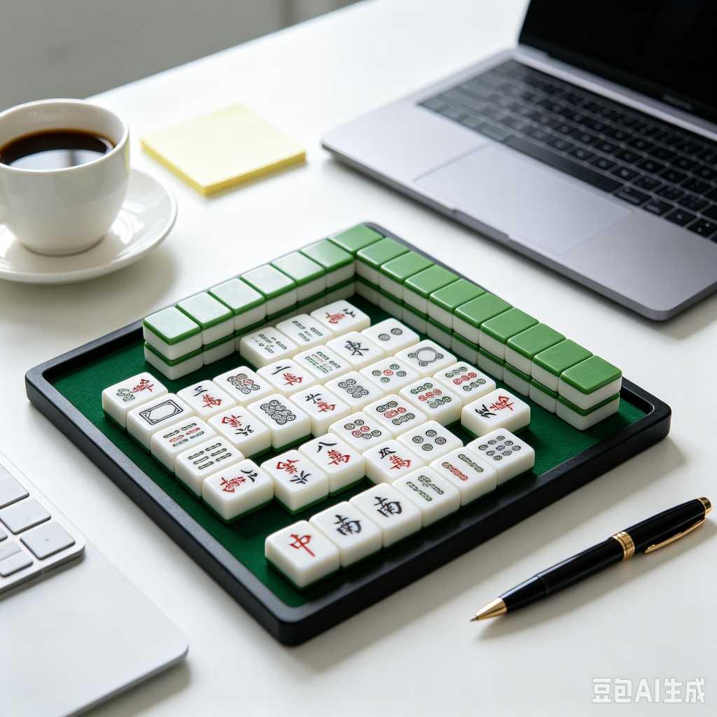 printed logo mahjong set